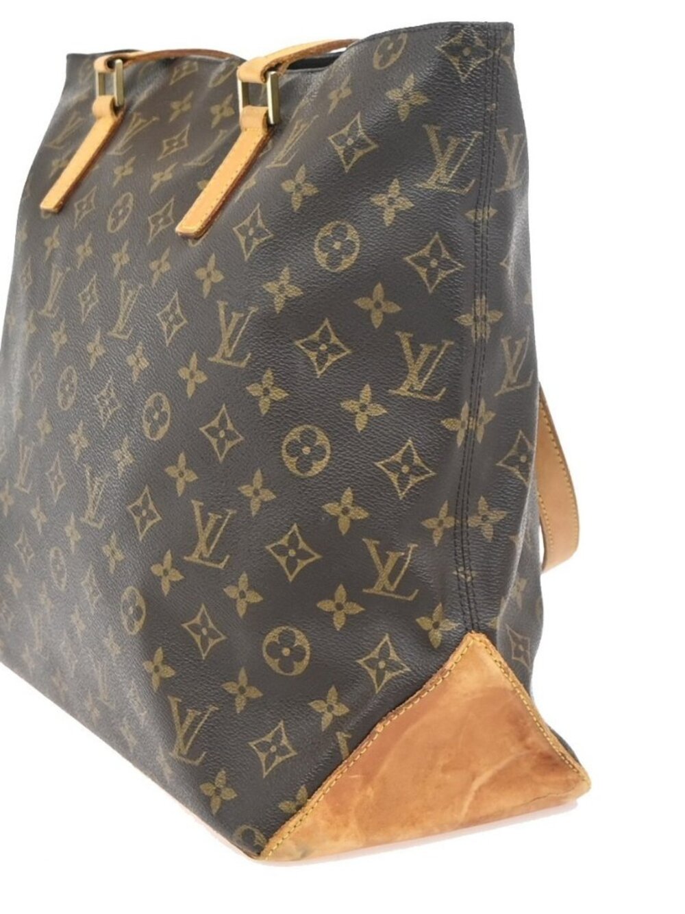 LOUIS VUITTON Cabas Mezzo Shoulder Bag Monogram Leather Brown GHW M51151 77ZA363 - Picture 2 of 15